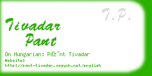 tivadar pant business card